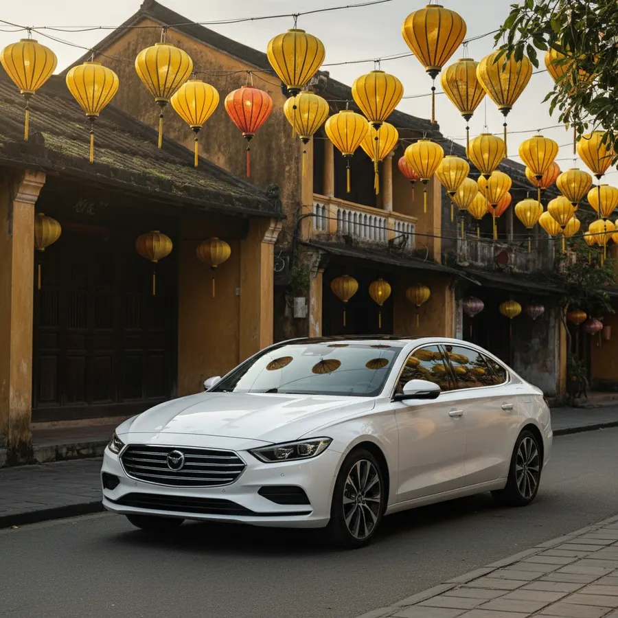 Modern 4-seater Sedan private car with cheap and affordable rates by Faifo Express for travel transfer