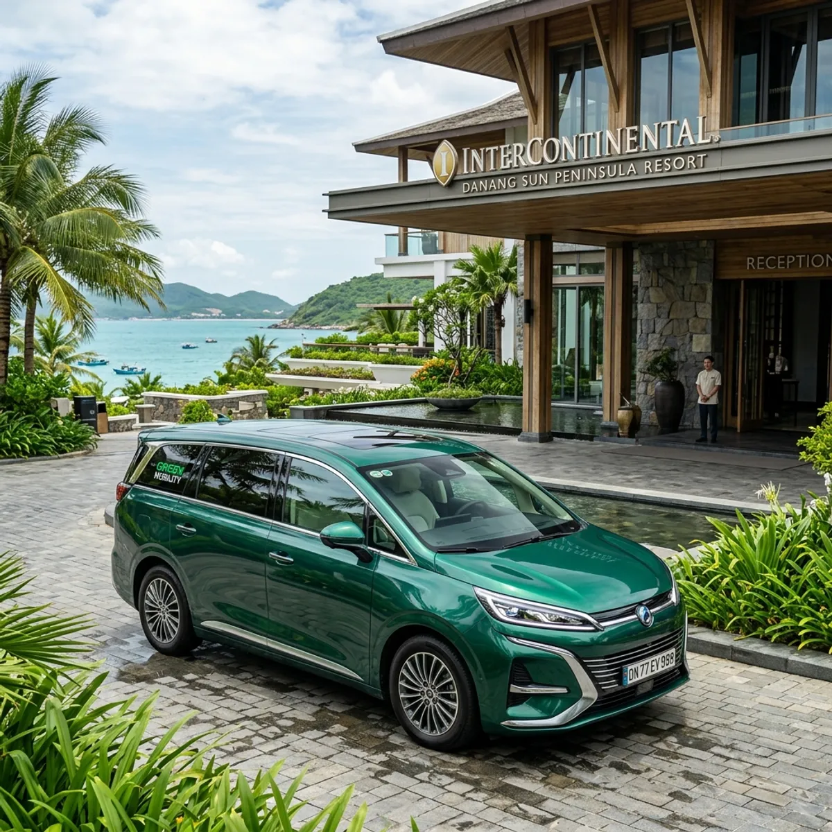 Dòng xe MPV Limo Green 7 chỗ đỗ đón khách sang trọng