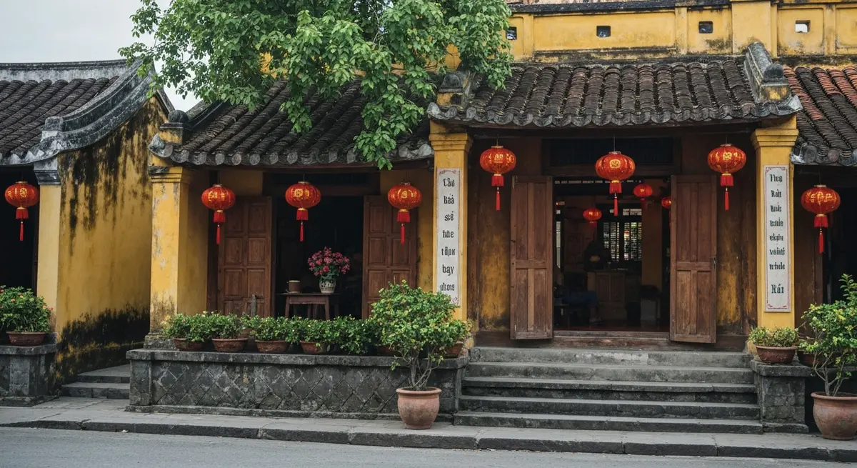 Đĩa tôm nhảy hấp bia sả Hội An vừa được bưng ra, tôm đỏ ươm bóng bẩy xếp trên đĩa lá chuối, phía sau là khung cảnh sông Thu Bồn buổi chiều tà – hải sản tươi sống đặc sản không thể bỏ qua khi ăn gì ở Hội An