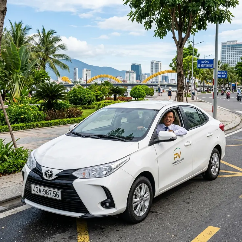 Xe Toyota Vios thuê du lịch Bà Nà Hills