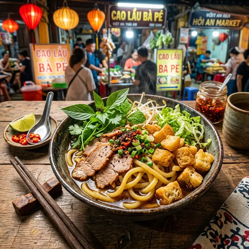 Tô cao lầu Hội An truyền thống tại chợ đêm Hội An