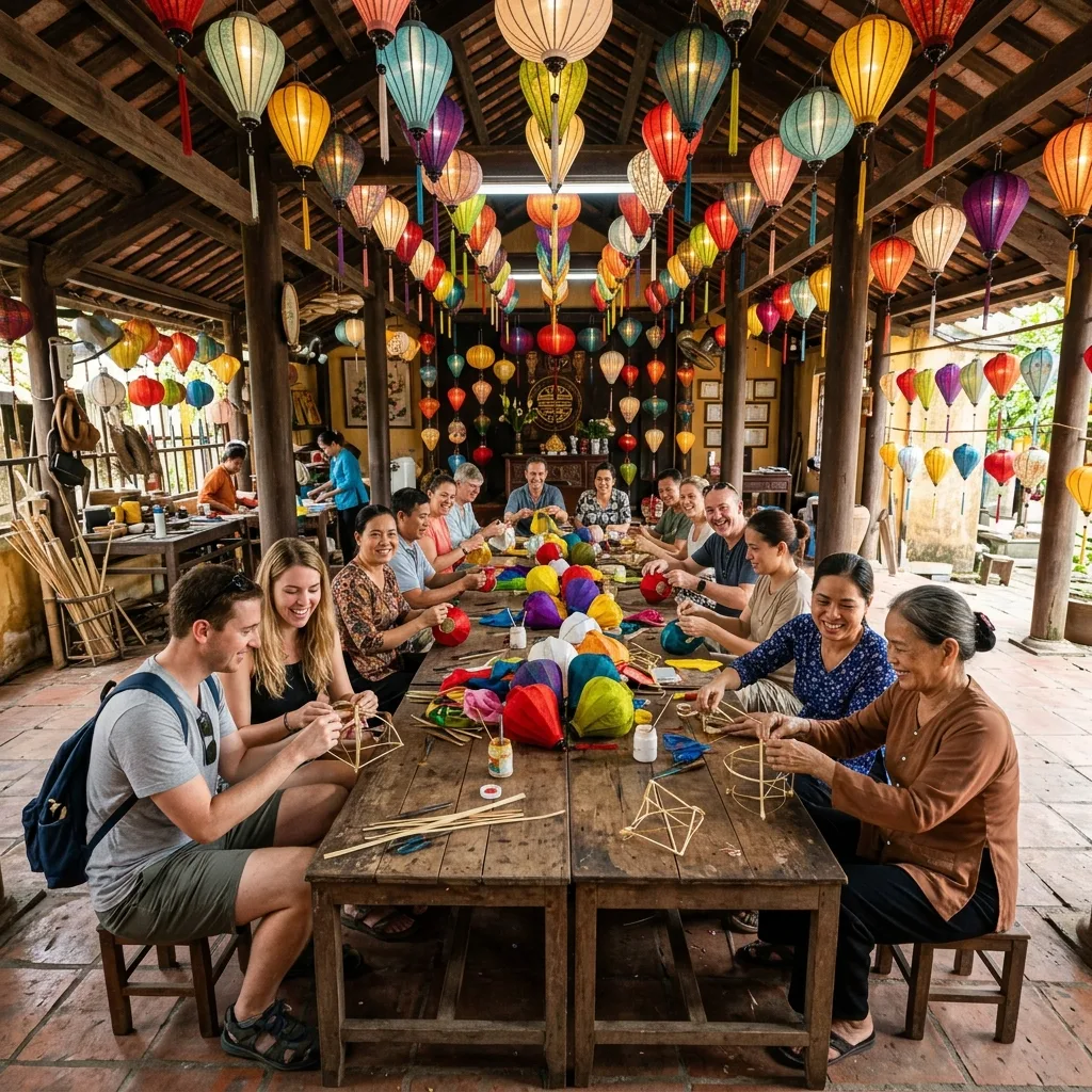 Xưởng làm đèn lồng truyền thống với hàng trăm mẫu đèn lụa đủ kiểu dáng