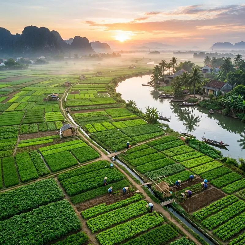 Thuê Xe Đà Nẵng Đến Làng Rau Trà Quế Hội An