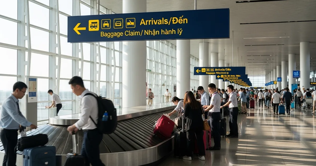 Sơ đồ sân bay Đà Nẵng — Khu vực đón khách tại Ga T1