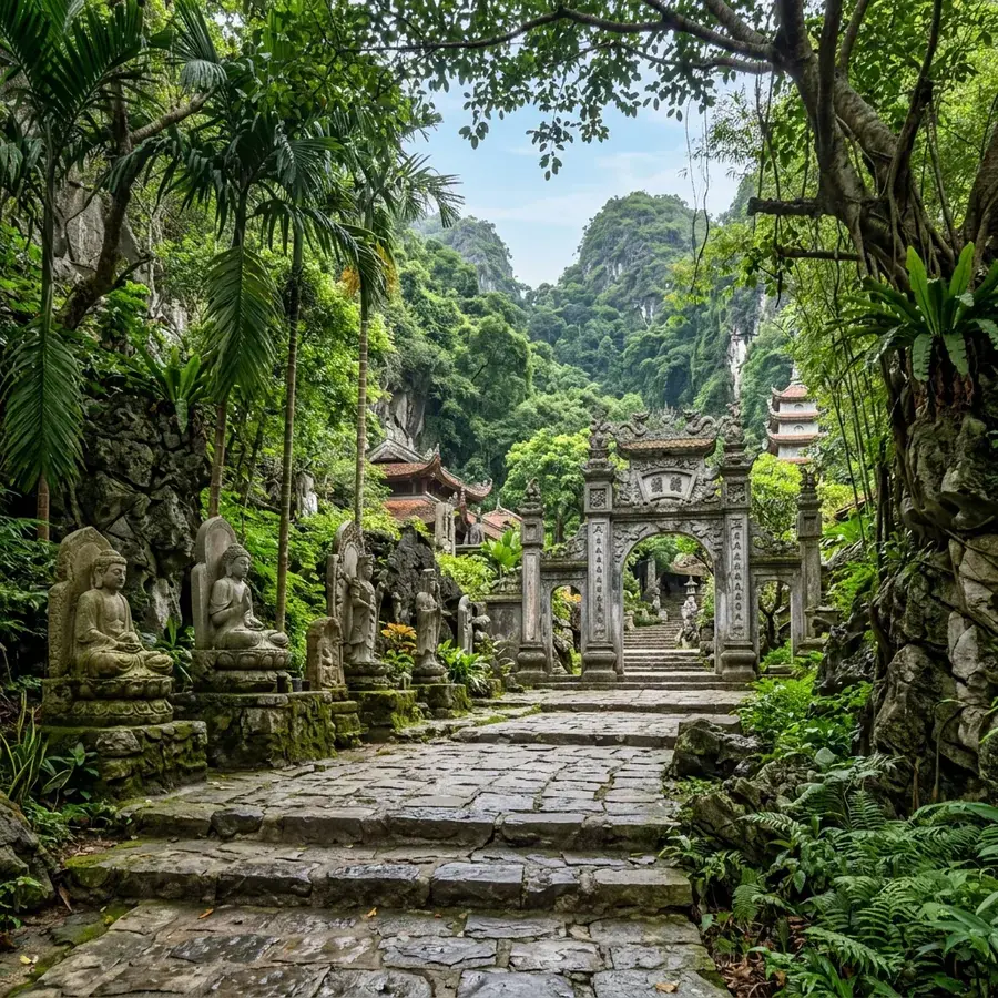 Đường lên Non Nước chùa cổ Đà Nẵng