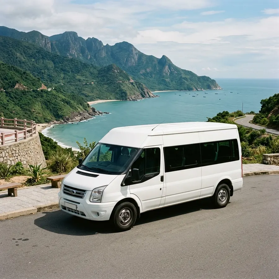 Ford Transit 16 chỗ ngoại thất sạch đẹp