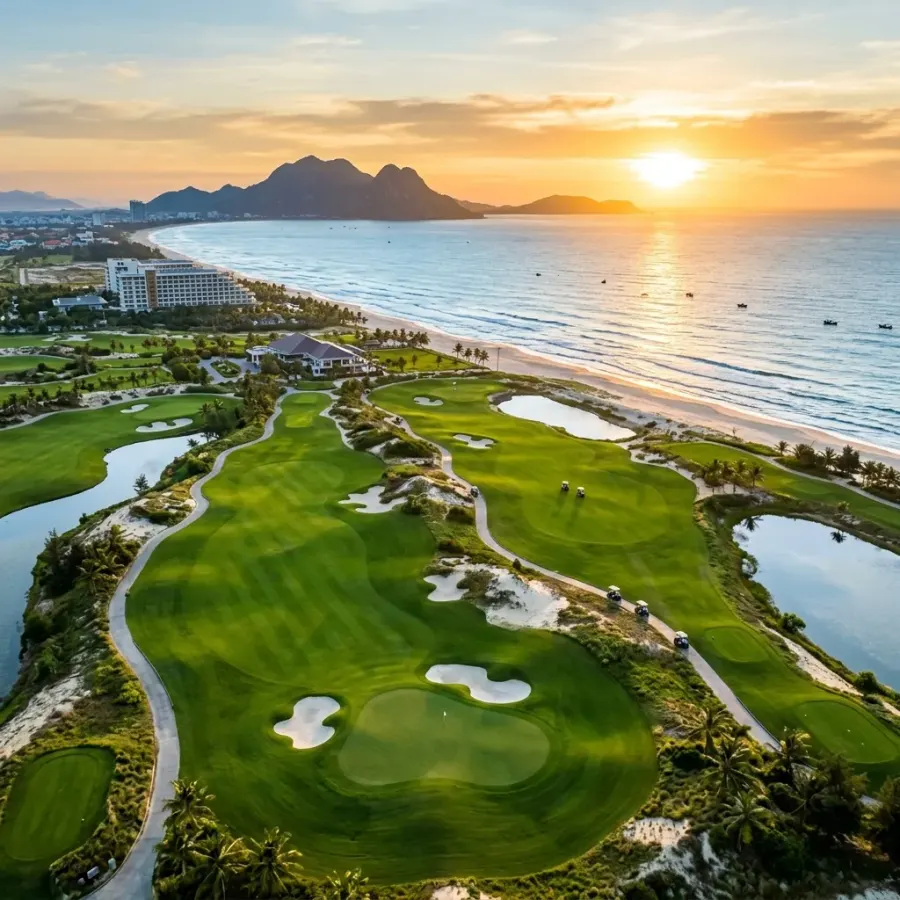 Thuê xe đi đánh Golf tại Đà Nẵng: BRG, Montgomerie Links, Hoiana