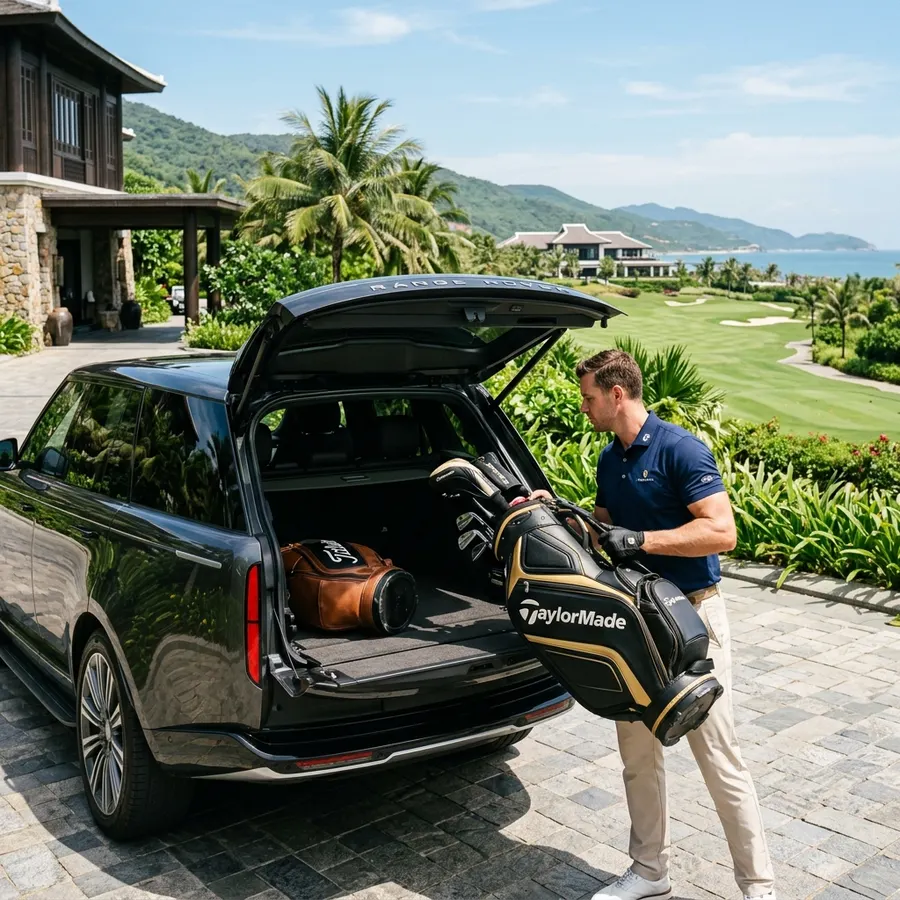 Xe SUV sang trọng có cốp rộng rãi chứa vừa nhiều túi gậy golf