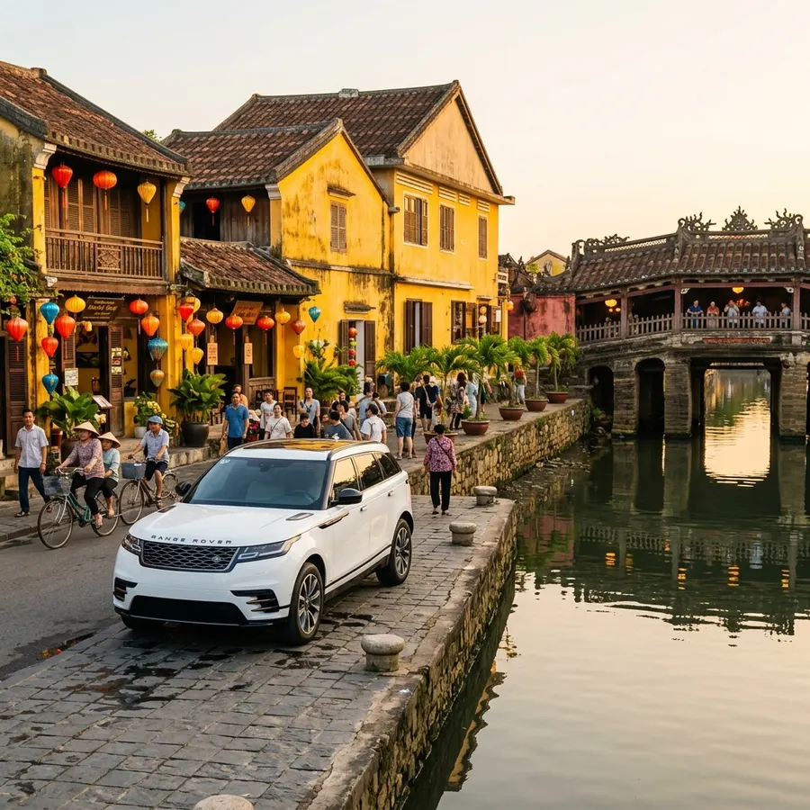 Xe VIP đón khách Hàn Quốc tại Hội An