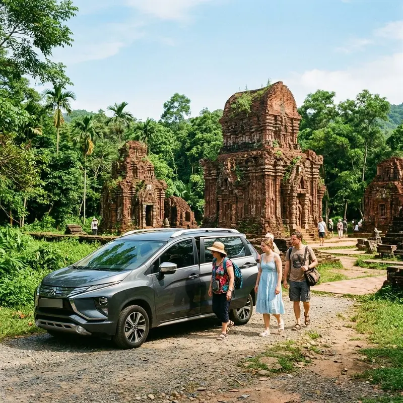 Thuê xe tour giá rẻ đi Thánh địa Mỹ Sơn từ Hội An